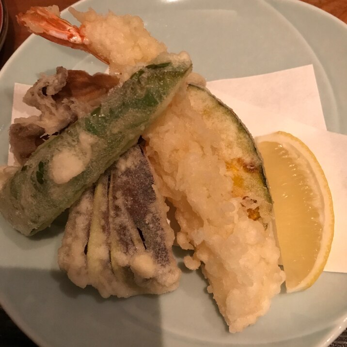 海老と野菜の天ぷら